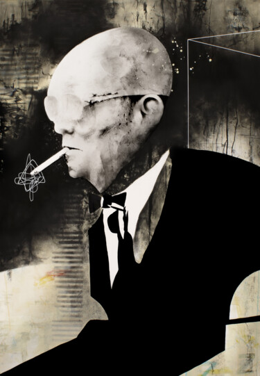 Σχέδιο με τίτλο "SMOKING" από Marco Tidu, Αυθεντικά έργα τέχνης, Ακρυλικό