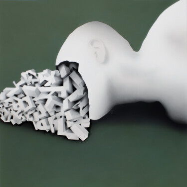 Рисунок под названием "FRAGILE" - Marco Tidu, Подлинное произведение искусства, Древесный уголь