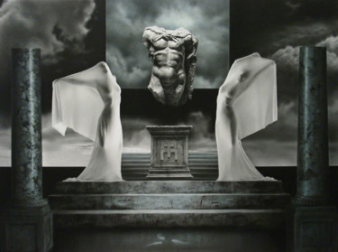 Рисунок под названием "LE INCANTATRICI" - Marco Tidu, Подлинное произведение искусства, Карандаш