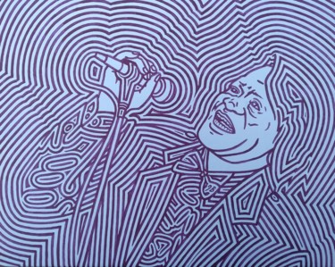 "James Brown" başlıklı Tablo Marco Ugoni tarafından, Orijinal sanat, Akrilik Karton üzerine monte edilmiş