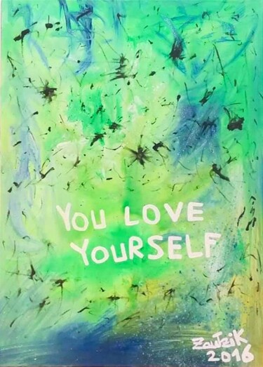 Painting titled "You love yourself" by Marco Zautzik, Original Artwork, Acrylic
