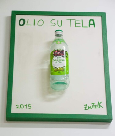 Collages titled "Olio su tela" by Marco Zautzik, Original Artwork, Marker