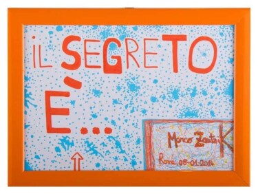 Tekening getiteld "Il segreto e'..." door Marco Zautzik, Origineel Kunstwerk, Marker