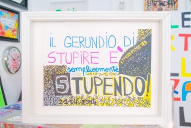 Σχέδιο με τίτλο "Il gerundio di stup…" από Marco Zautzik, Αυθεντικά έργα τέχνης, Μαρκαδόρος