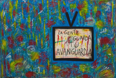 Painting titled "La gente guarda tu…" by Marco Zautzik, Original Artwork, Acrylic