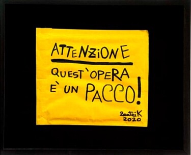 Dibujo titulada "Attenzione quest'op…" por Marco Zautzik, Obra de arte original, Rotulador
