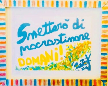Schilderij getiteld "Smetterò di procras…" door Marco Zautzik, Origineel Kunstwerk, Acryl