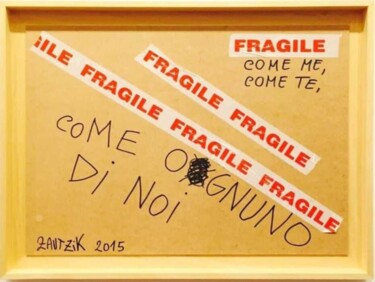 Κολάζ με τίτλο "Fragile come te com…" από Marco Zautzik, Αυθεντικά έργα τέχνης, Κολλητική ταινία