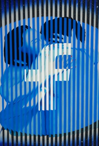 Pittura intitolato "Amanti Facebook" da Marco Aurelio Zerilli, Opera d'arte originale, Olio