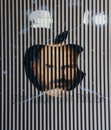 Ζωγραφική με τίτλο "Apple Steve Jobs" από Marco Aurelio Zerilli, Αυθεντικά έργα τέχνης, Λάδι