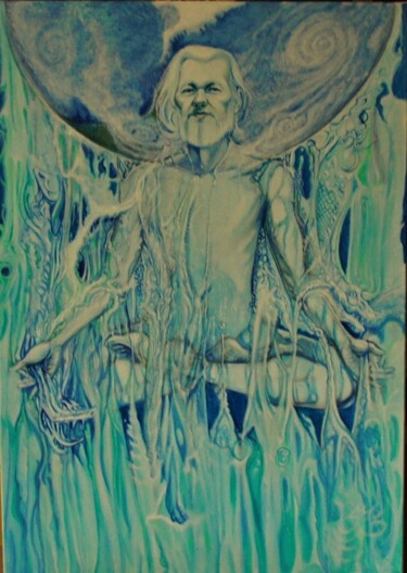 Peinture intitulée "Julian Assange port…" par Marco Boscani, Œuvre d'art originale, Acrylique