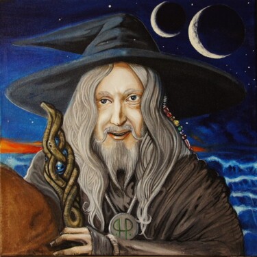 Картина под названием "The Wizard" - Marco Boscani, Подлинное произведение искусства, Акрил