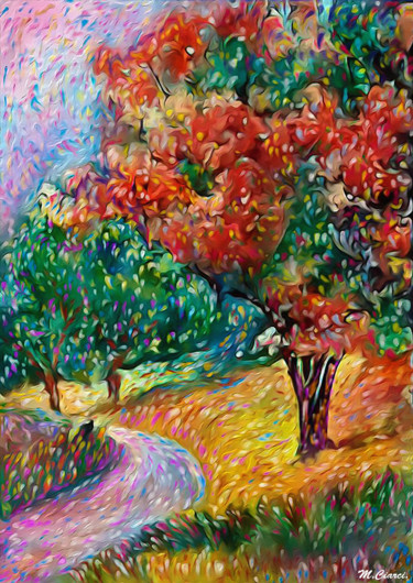 Arte digitale intitolato "I colori del bosco" da Marco Ciarciaglino, Opera d'arte originale, Pittura digitale