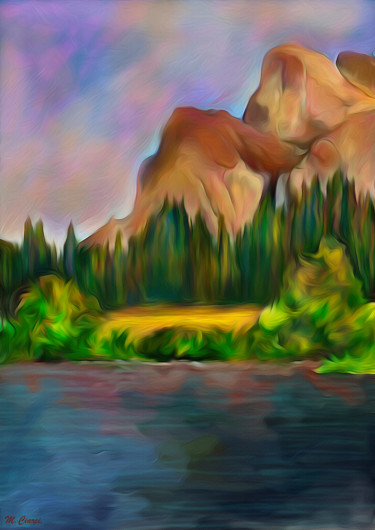 Digital Arts titled "Yosemite" by Marco Ciarciaglino, Original Artwork, Digital Painting