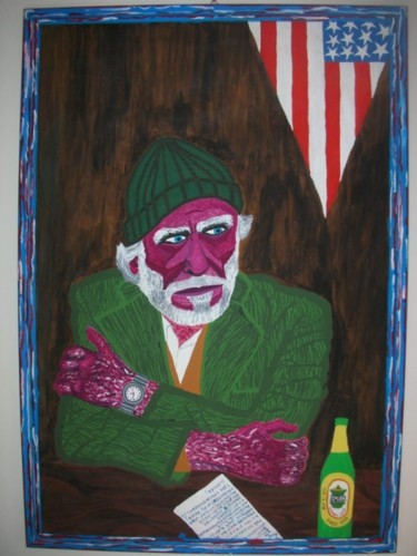 Painting titled "C. Bukowski e il So…" by Marcio, Original Artwork