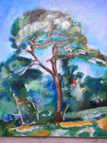 Peinture intitulée "Le Pin de Cézanne" par Marcoh, Œuvre d'art originale