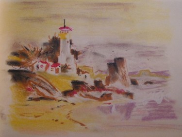 Peinture intitulée "Marine , la plage l…" par Marcoh, Œuvre d'art originale