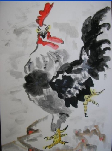 Peinture intitulée "Coq" par Marcoh, Œuvre d'art originale