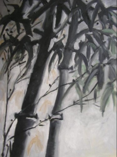 Peinture intitulée "Bambous  gris" par Marcoh, Œuvre d'art originale