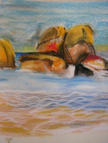 Dessin intitulée "On entend  la mer .…" par Marcoh, Œuvre d'art originale