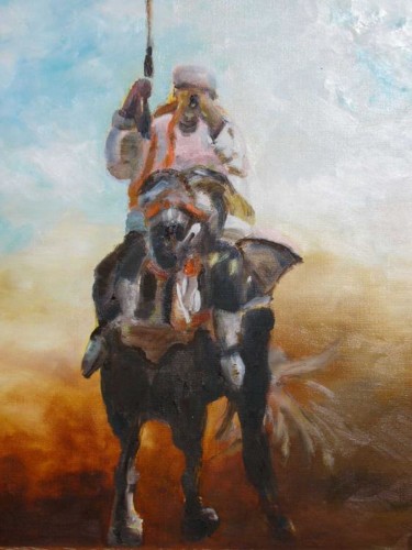 Peinture intitulée "FANTASIA  cavalier" par Marcoh, Œuvre d'art originale