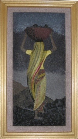 Painting titled "contadina degli adi…" by Marco Mazzurana, Original Artwork