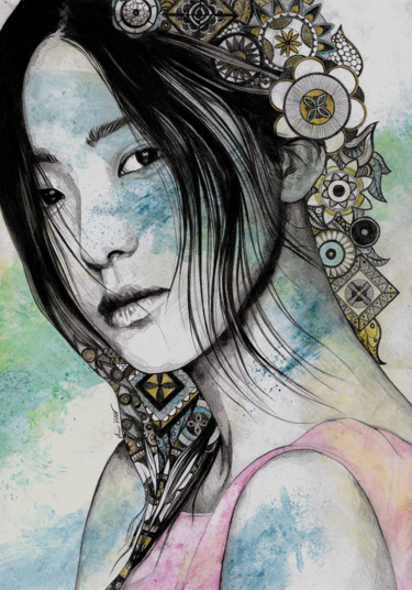 Stoic Dessin intitulée "Stoic" par Marco Paludet, Œuvre d'art originale, Conté