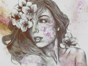 Digital Arts titled "Mascara violet | be…" by Marco Paludet, Original Artwork, Acrylic