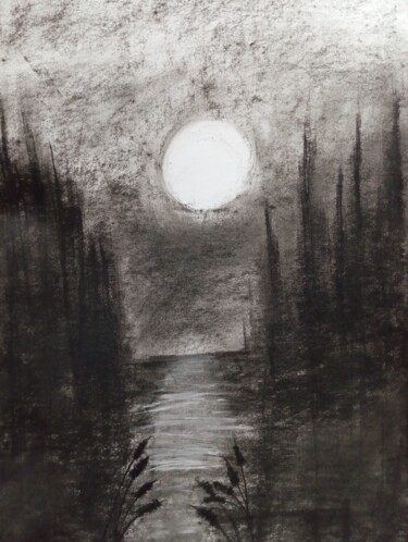 Drawing titled "Rio" by Marcos Bastos, Original Artwork, Charcoal