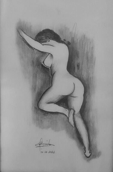 Disegno intitolato "Sem nome" da Marcos Bastos, Opera d'arte originale, Carbone