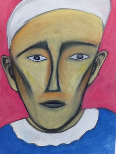 Desenho intitulada "Faces I" por Marcos Bastos, Obras de arte originais, Pastel