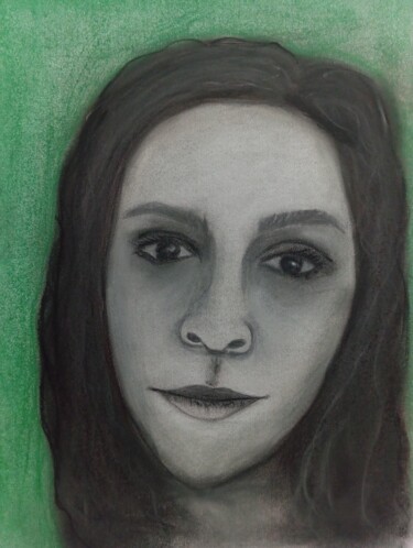 Drawing titled "Faces VII" by Marcos Bastos, Original Artwork, Charcoal
