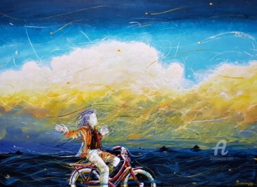 Malerei mit dem Titel "Respire,inspire." von Marcos Costa, Original-Kunstwerk, Acryl