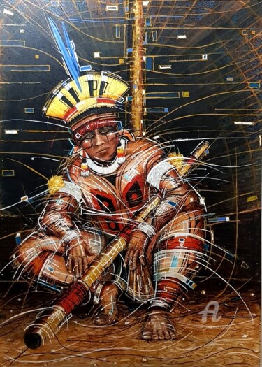 Картина под названием "Xingu" - Marcos Costa, Подлинное произведение искусства, Акрил