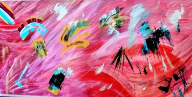 Pintura intitulada "Mar de rosas" por Marcos Z N, Obras de arte originais, Acrílico