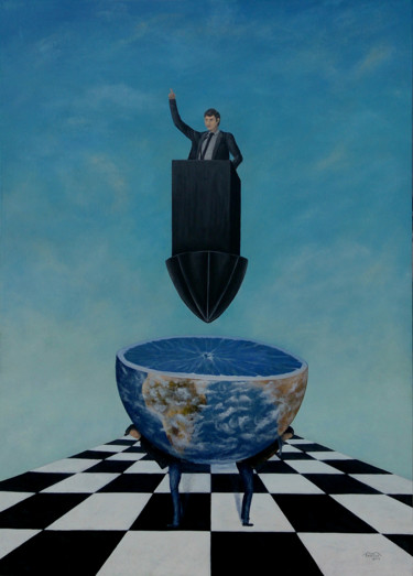 The power to destroy Painting titled "The power to destroy" by Marco Santos, Original Art, Acrylic