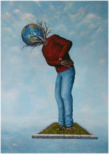 Peinture intitulée "The end of sustaina…" par Marco Santos, Œuvre d'art originale, Acrylique Monté sur Châssis en bois