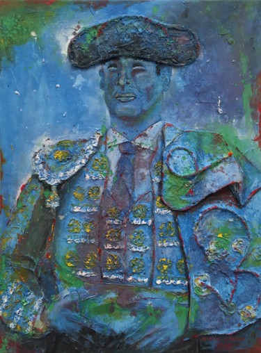 Painting titled "Manzanares" by Marcos Sánchez, Original Artwork, Acrylic