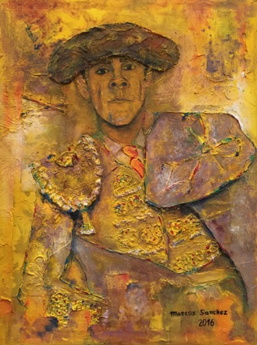 Peinture intitulée "Jose Tomas" par Marcos Sánchez, Œuvre d'art originale, Acrylique
