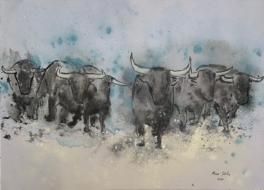 Pintura titulada "faena de campo" por Marcos Sánchez, Obra de arte original, Acrílico