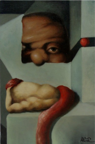 Schilderij getiteld "Sem título" door Marcos Tedeschi, Origineel Kunstwerk, Olie