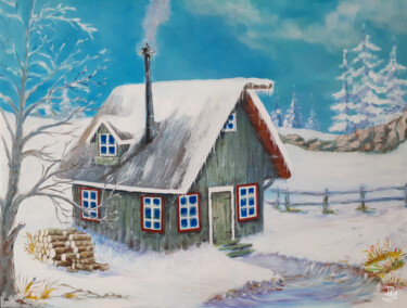 Painting titled "Winter Time" by Marcel Ramet, Original Artwork, Acrylic
