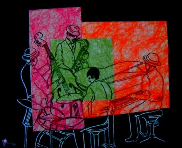 Peinture intitulée "Combo coloré" par Marc Parmentier, Œuvre d'art originale, Acrylique Monté sur Châssis en bois