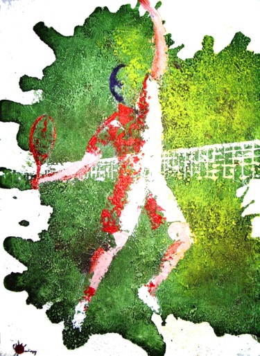 Peinture intitulée "Wimbledon" par Marc Parmentier, Œuvre d'art originale, Acrylique Monté sur Châssis en bois