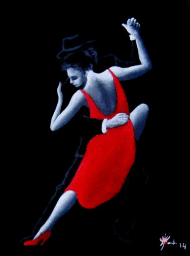 "Tango noir III" başlıklı Tablo Marc Parmentier tarafından, Orijinal sanat, Akrilik Ahşap Sedye çerçevesi üzerine monte edil…