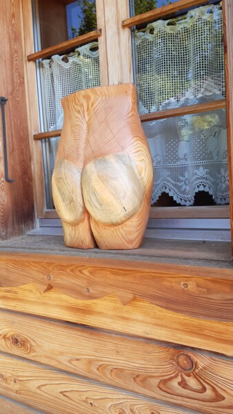 Sculpture titled "BODUKU" by Marc Poget, Original Artwork, Wood