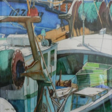 Peinture intitulée "Bateau de pêche 18" par Marc Rabal, Œuvre d'art originale
