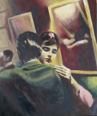 Pintura intitulada "couple dansant" por Marc Sellam, Obras de arte originais, Óleo