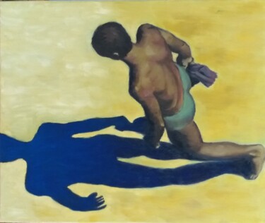 Pittura intitolato "pieds nus." da Marc Sellam, Opera d'arte originale, Olio Montato su Telaio per barella in legno