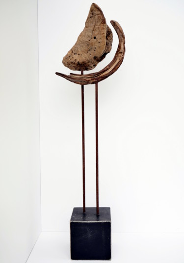 Sculpture titled "Songe 2" by Nestor, Original Artwork, Wood